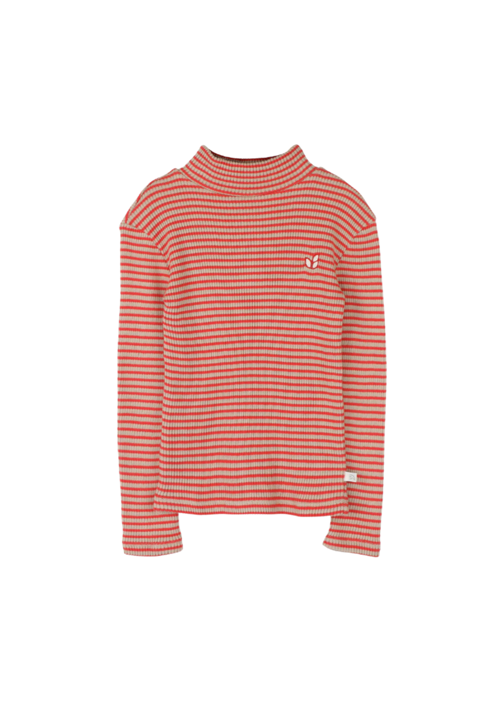 Jenest Tara turtle neck ls tshirt Beige Red - Jenest