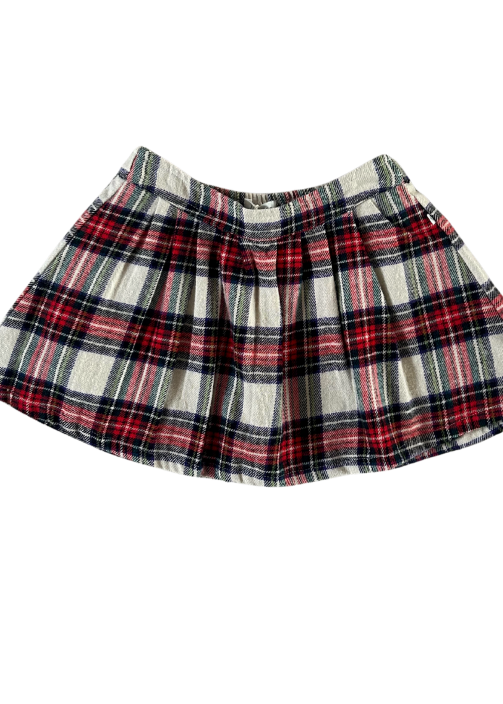 Jenest Stella skirt ivory off black red check - Jenest