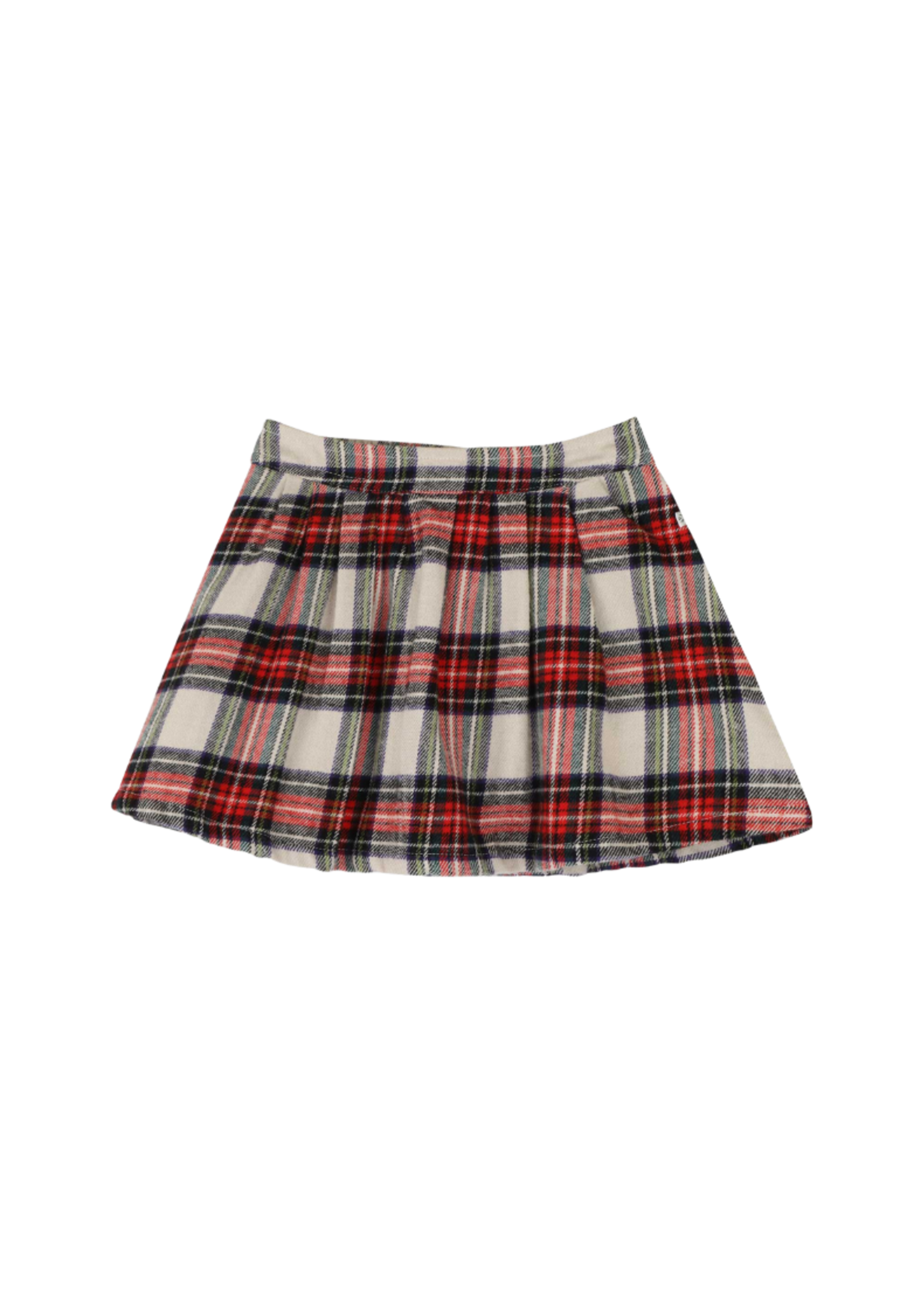 Jenest Stella skirt ivory off black red check - Jenest