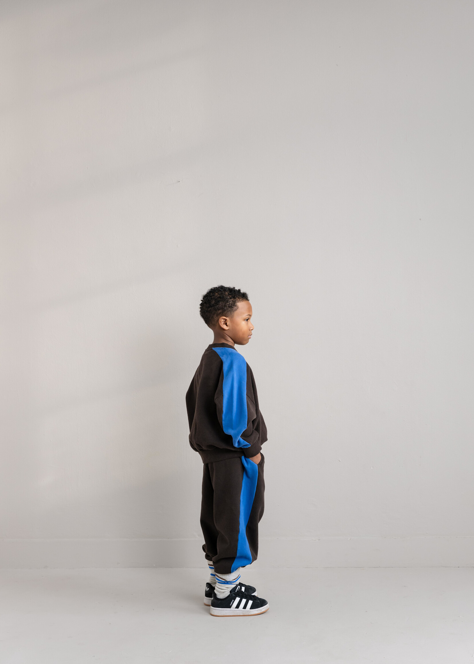 Jenest Sammy sweater Dark brown melange blue - Jenest