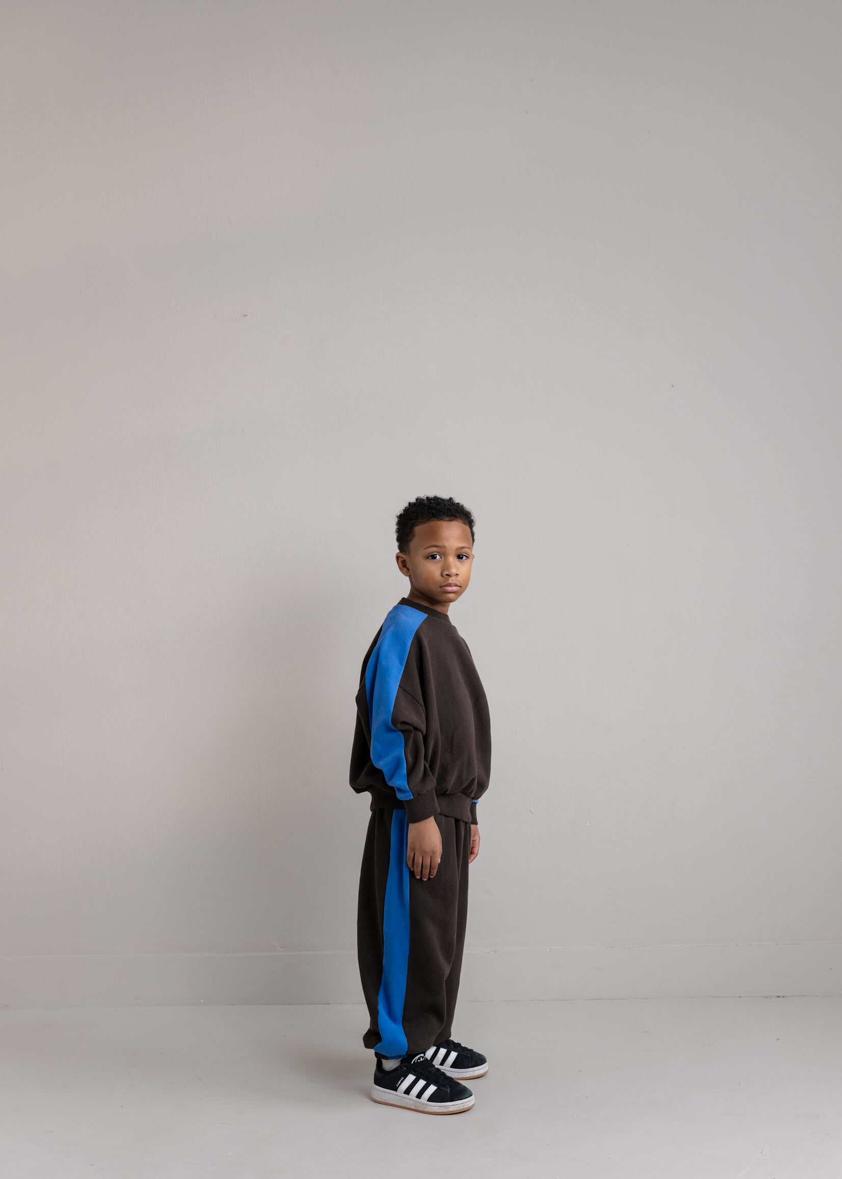 Jenest Sammy sweater Dark brown melange blue - Jenest