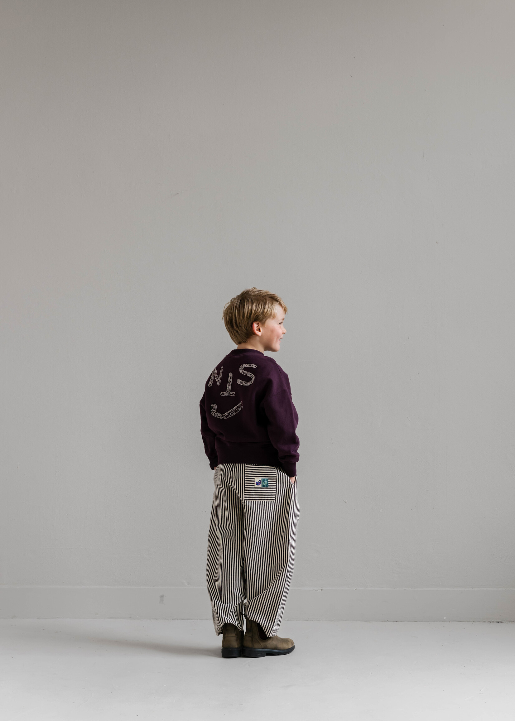 Jenest Mo pants Chalk Bordeaux - Jenest