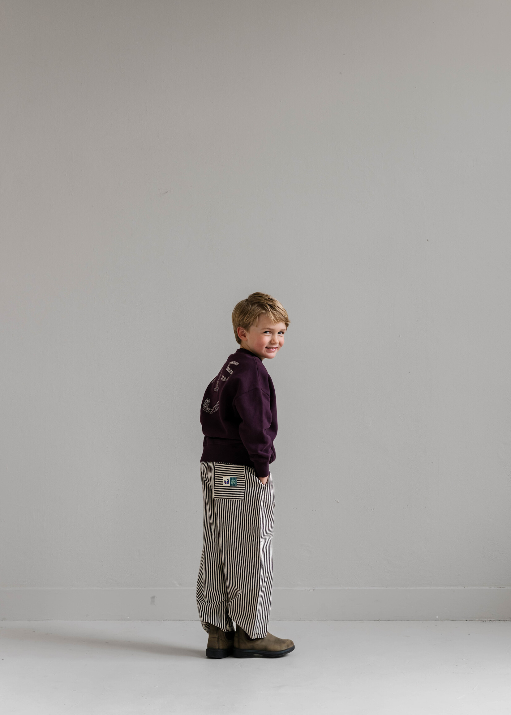 Jenest Mo pants Chalk Bordeaux - Jenest