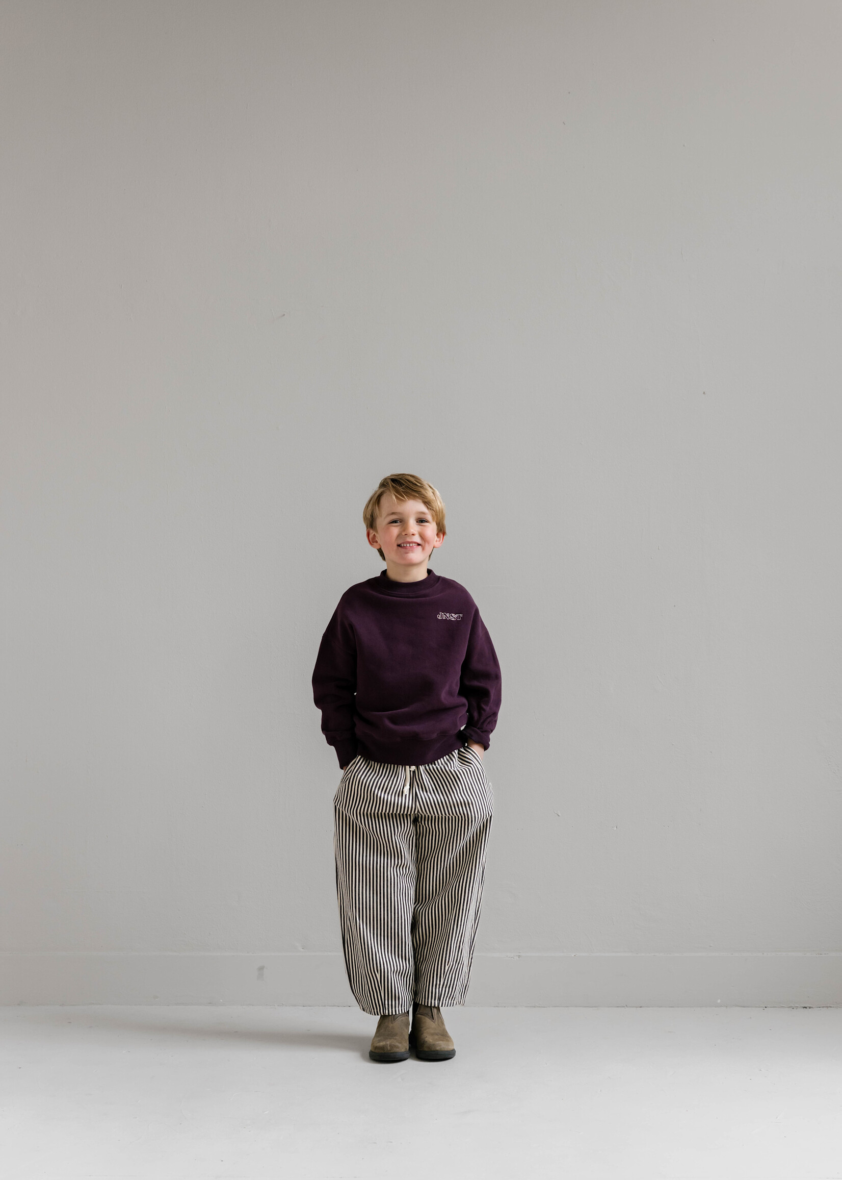 Jenest Mo pants Chalk Bordeaux - Jenest