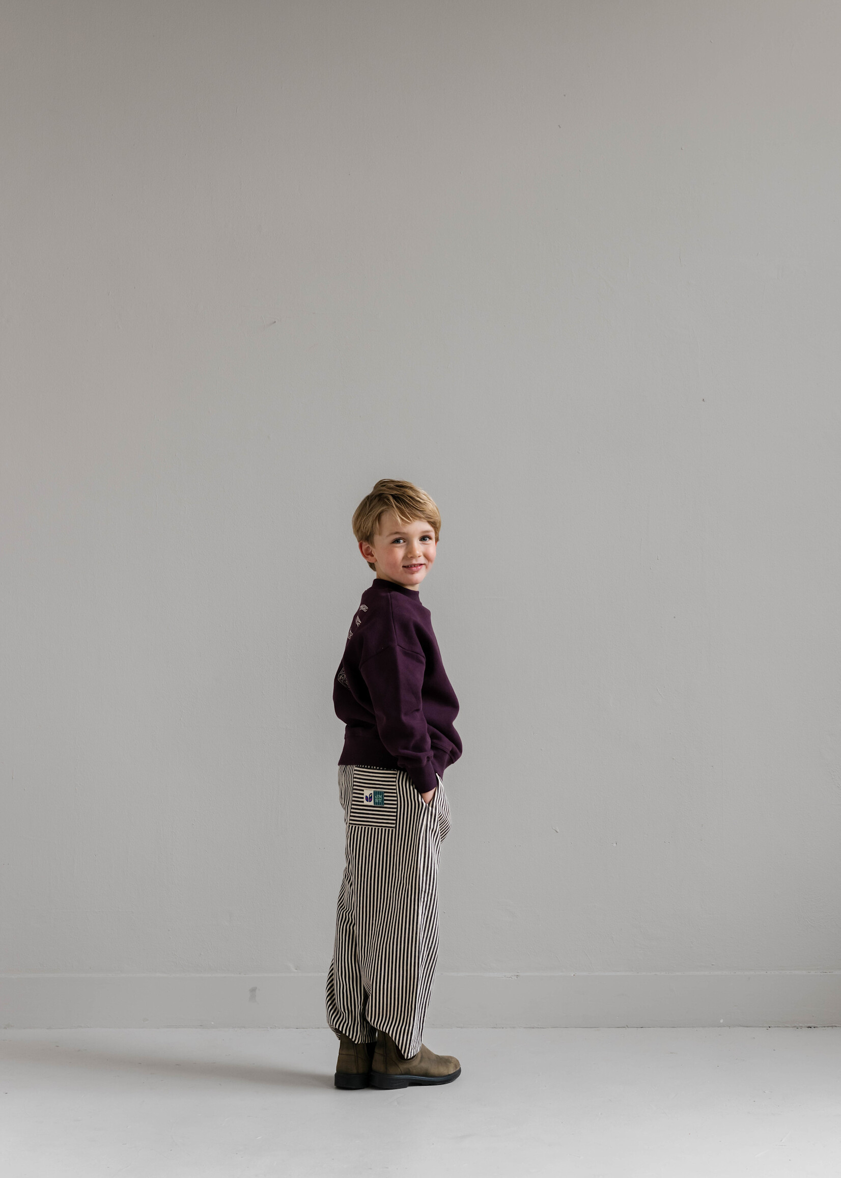 Jenest Mo pants Chalk Bordeaux - Jenest