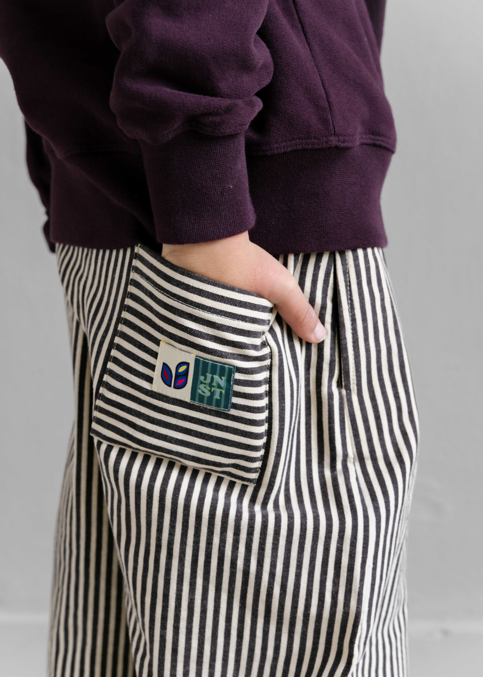 Jenest Mo pants Chalk Bordeaux - Jenest