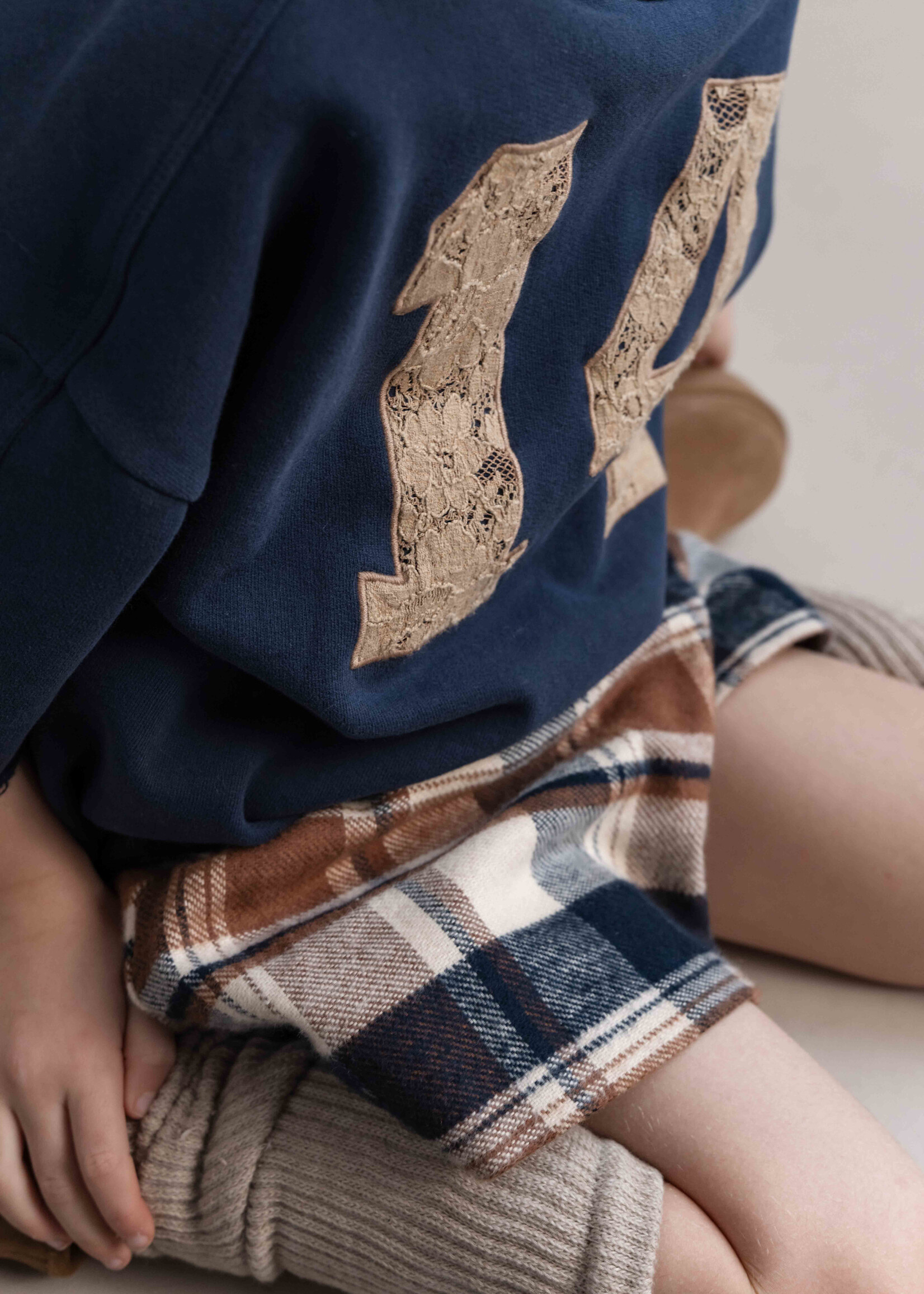 Jenest Bess skort off white blue brown - Jenest