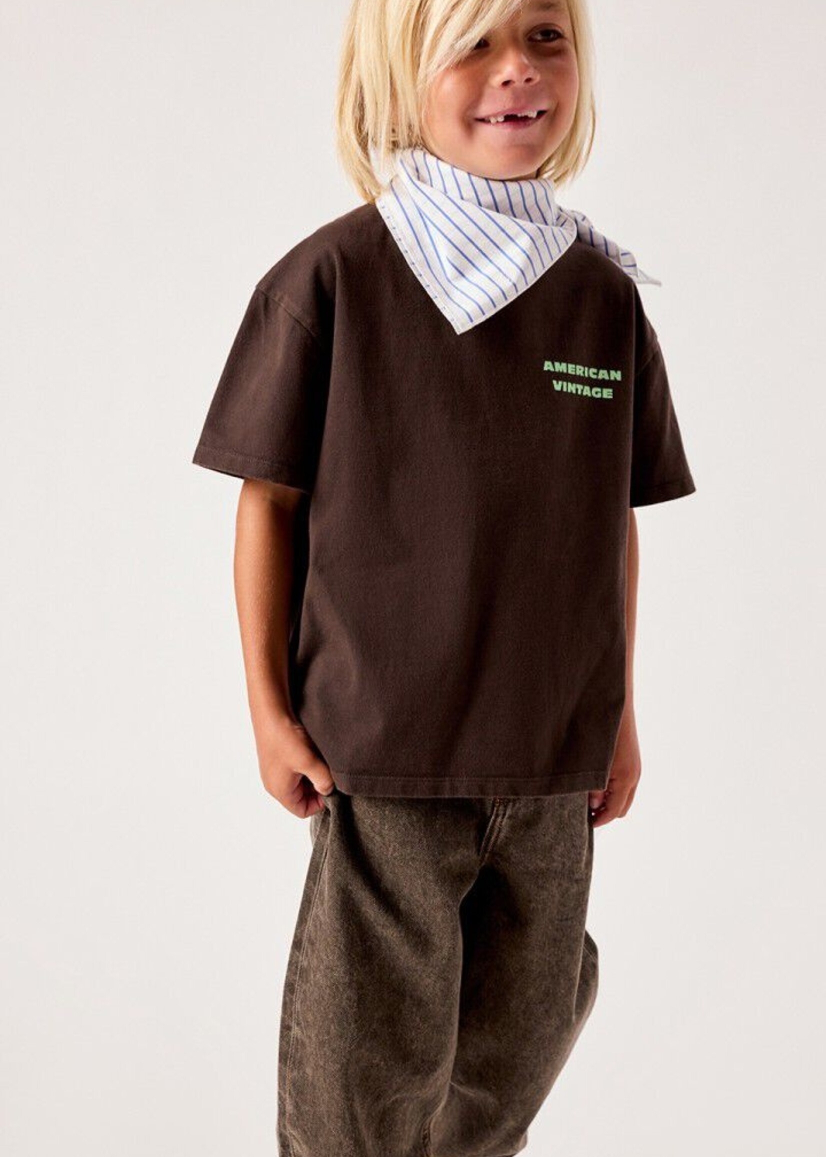 American Vintage Enfants tshirt Fizvalley Vintage choco - American Vintage