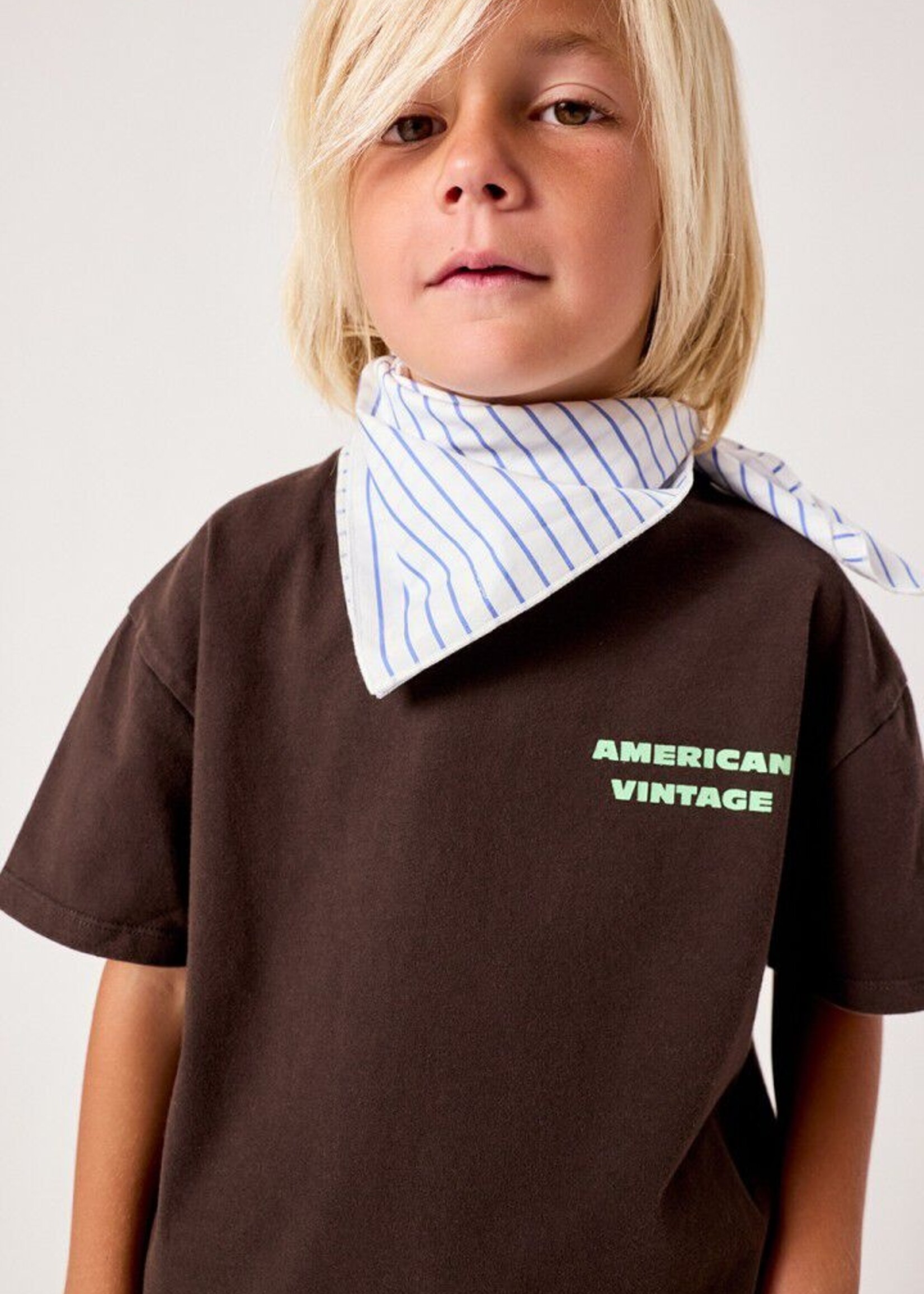 American Vintage Enfants tshirt Fizvalley Vintage choco - American Vintage