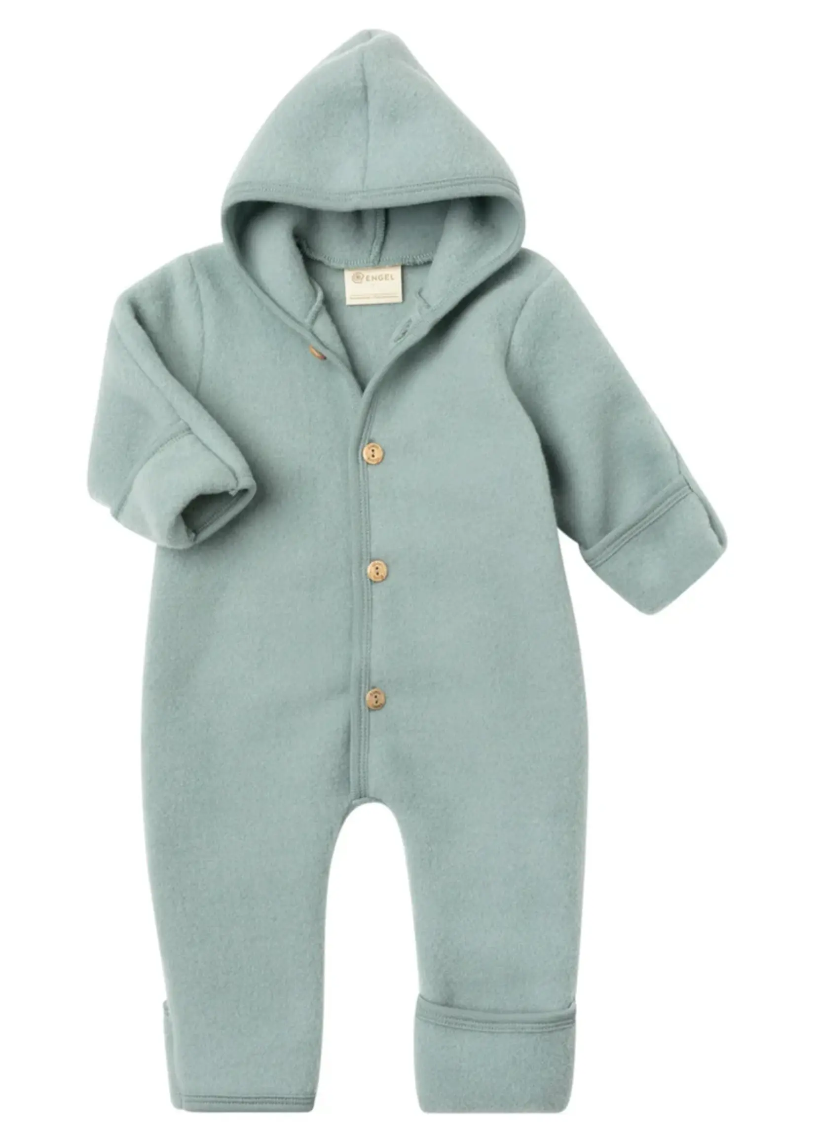 Engel Natur Hooded overall Mountain Blue melange - Engel