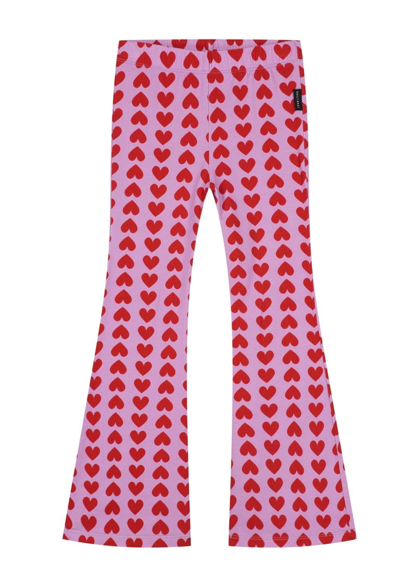Daily Brat Heart flared pink pants - Daily Brat
