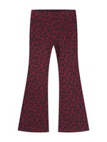 Daily Brat Leopard Burgundy flared pants - Daily Brat