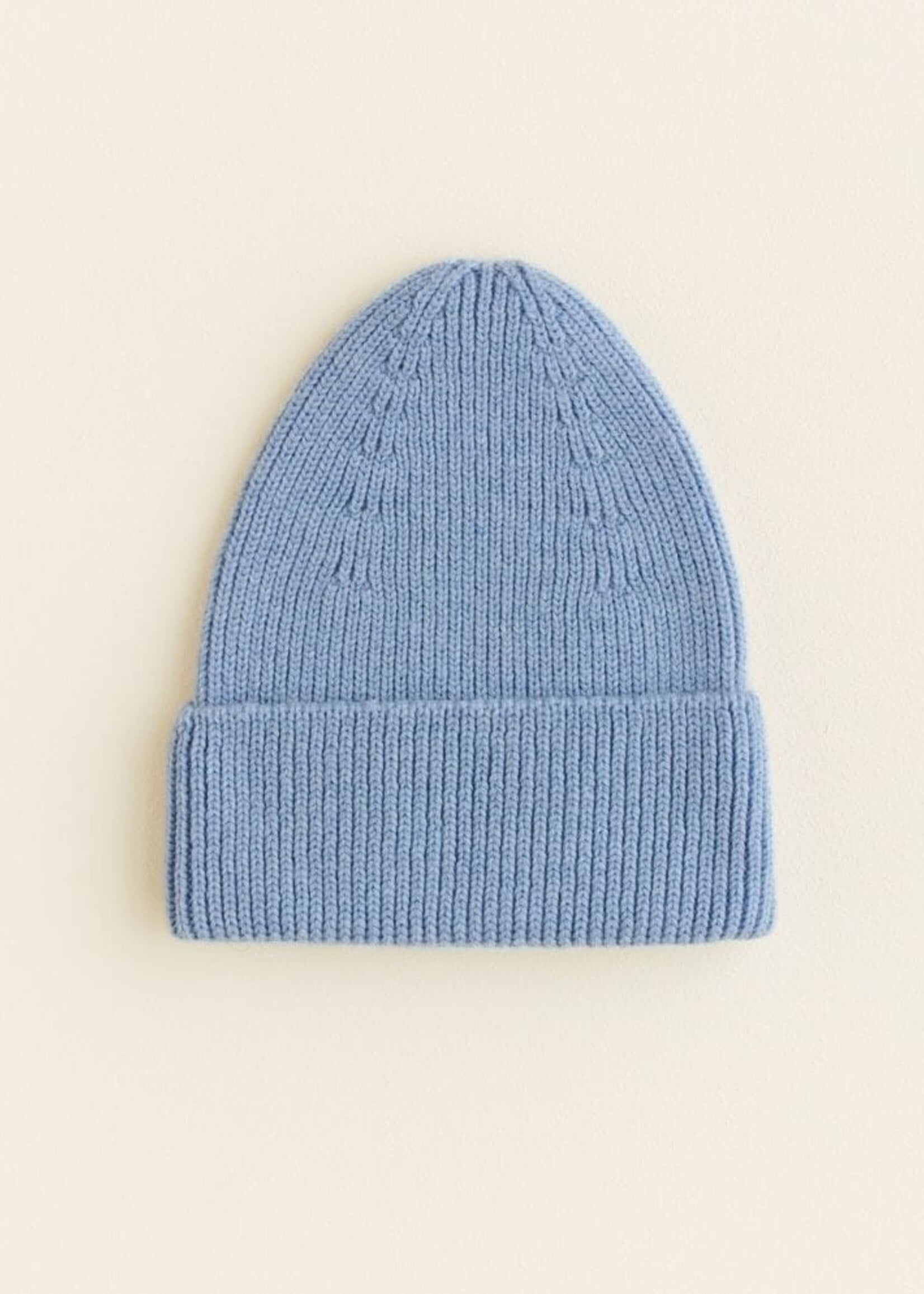 HVID Beanie Fonzie newborn (0-6 mnd) Light Blue - Hvid