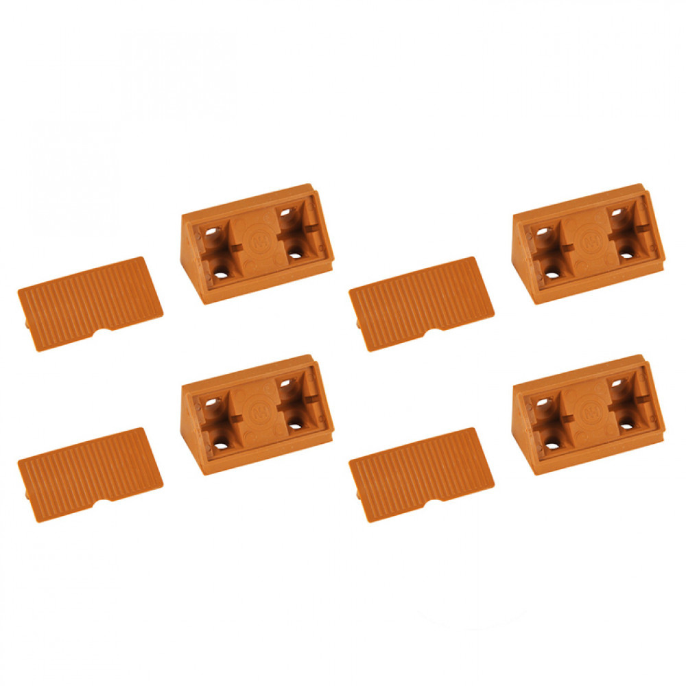 Hoekverbinder beige + kap pvc à 4 st. Hoekverbinder beige + kap pvc à 4 st.