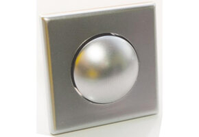 Mini Knop+Ring Vierkant Pushlock Mat Chroom 2st.