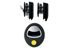 Deurslot Magic Zwart/Zilver Greep EXCL.Cylinder