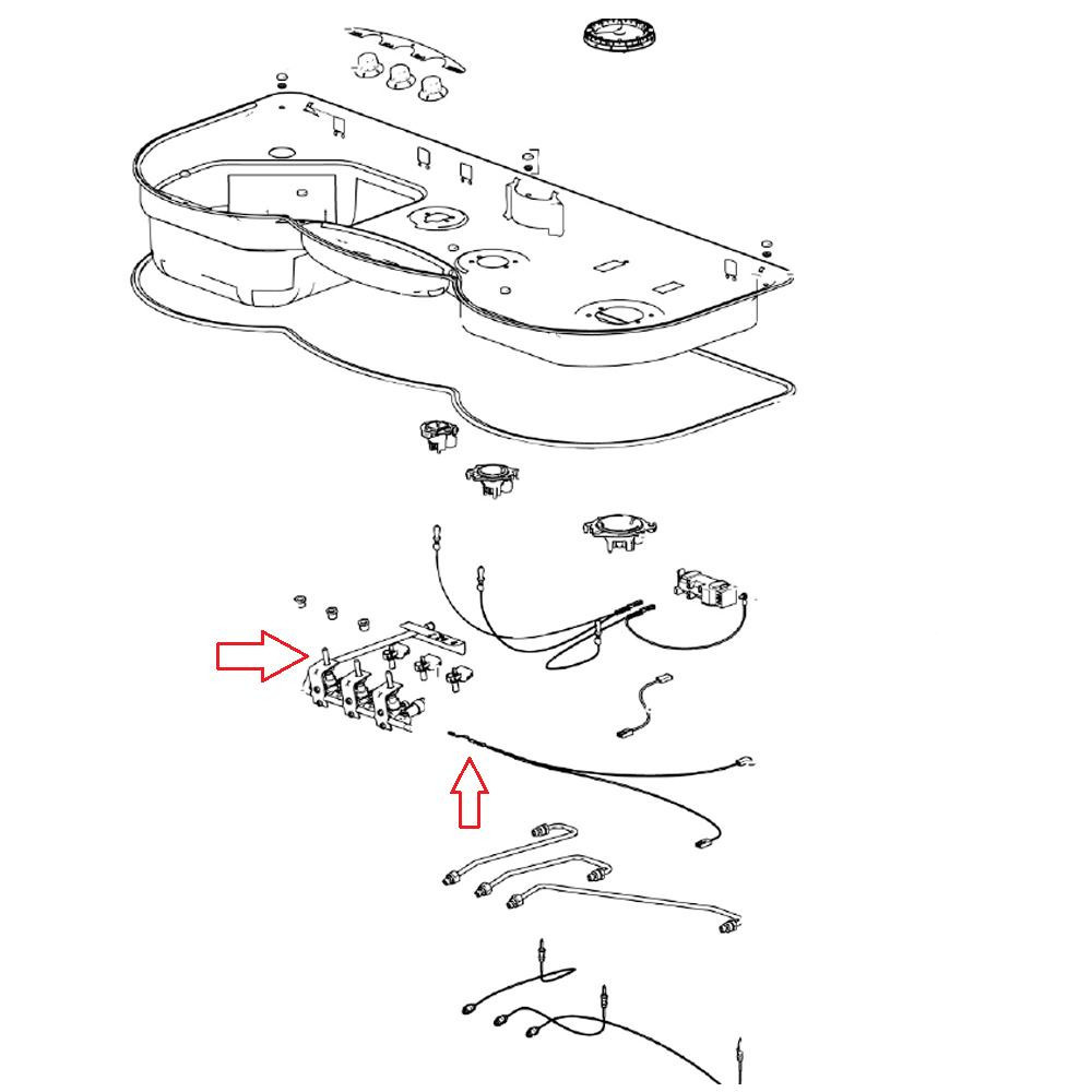 Thetford SHB 353 Spoelbakcombi. Bedieningspaneel Thetford SHB 353 Spoelbakcombi. Bedieningspaneel