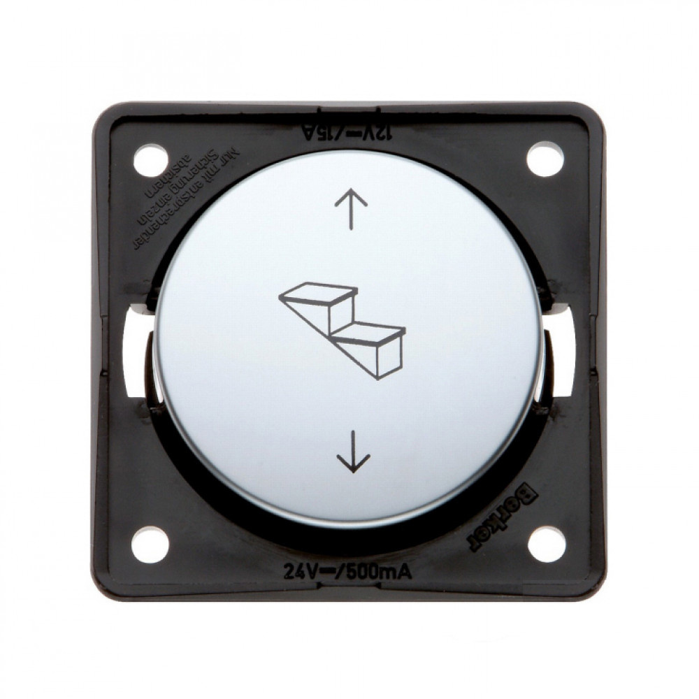 Berker Poolomkeerschakelaar Opstap Inbouw Chroom Mat 12/24V Berker Poolomkeerschakelaar Opstap Inbouw Chroom Mat 12/24V