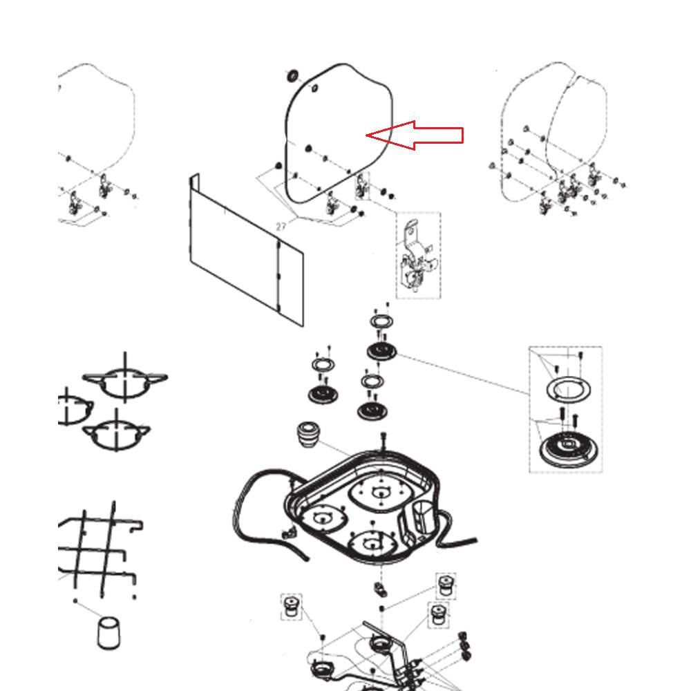 Dometic Kookplaat CE004-DF/L Glasplaat Dometic Kookplaat CE004-DF/L Glasplaat