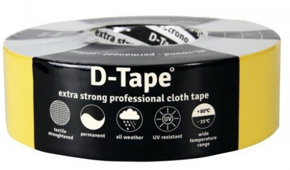 Deltafix Delta 1 Tape Permanent 50mtrx50mm Geel