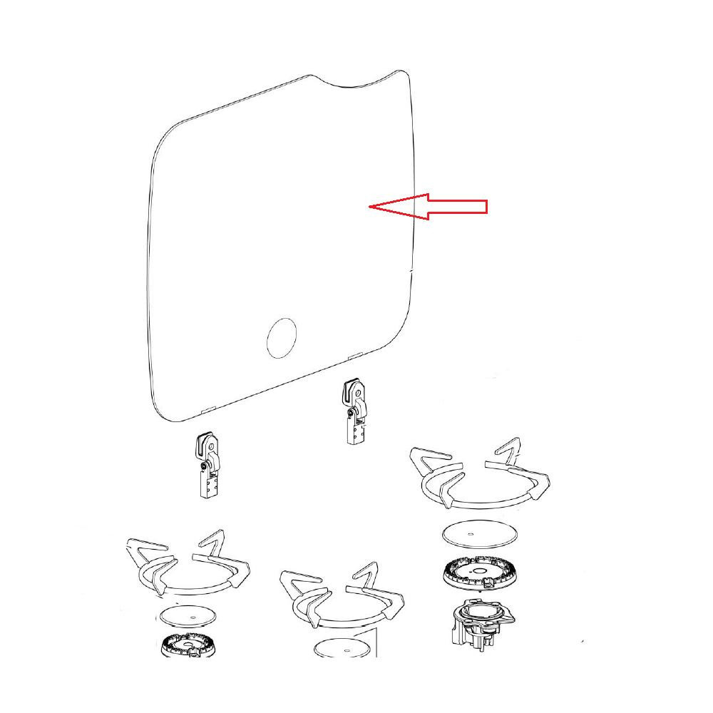 Thetford Topline 160 Serie Glasplaat