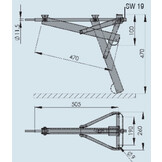 AL-KO Uitdraaisteun 800kg 19x50.5cm AL-KO Uitdraaisteun 800kg 19x50.5cm