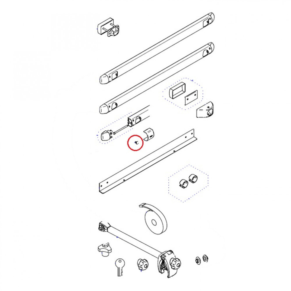 Thule Mounting Rail Screw Nail 100st. Thule Mounting Rail Screw Nail 100st.
