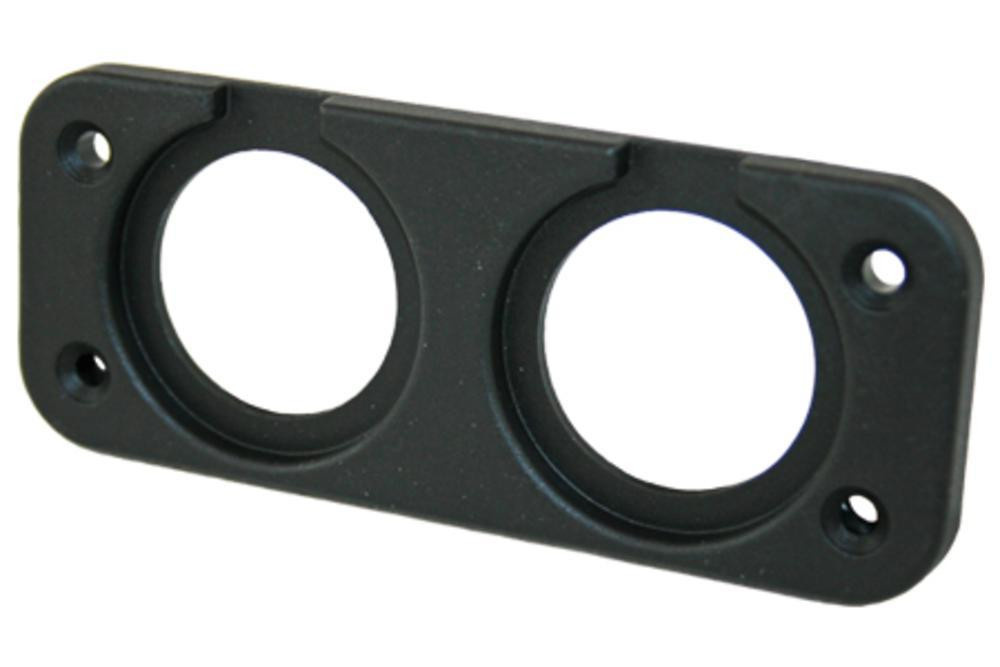 Power Line Afdekraam 2-Vaks Inbouw Zwart Power Line Afdekraam 2-Vaks Inbouw Zwart