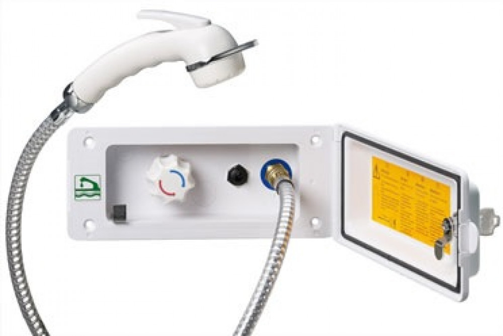 Reich Buitendouche Aansluiting incl. Slot Wit Reich Buitendouche Aansluiting incl. Slot Wit