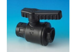 Aftapkraan zwart 30mm slangverbinding