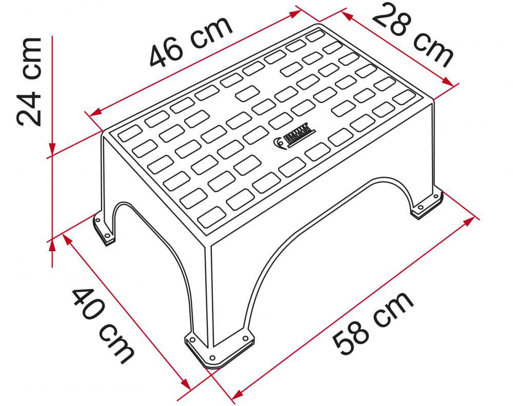 Fiamma Opstap Step Magnum Grijs