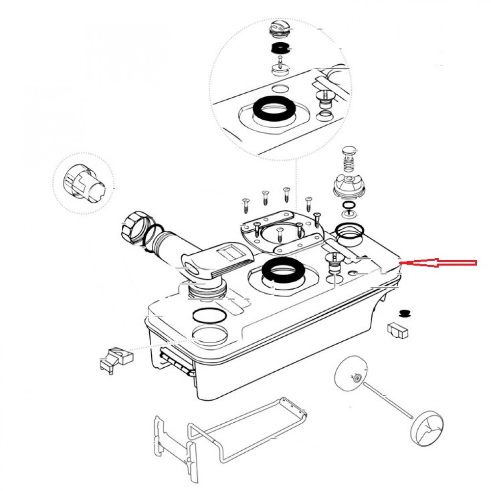 Bovenkant holdingtank Bovenkant holdingtank