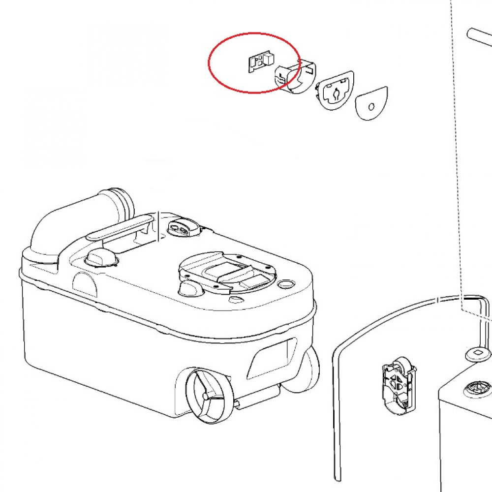 Thetford C220 Control Paneel Doorspoel Mechanisme