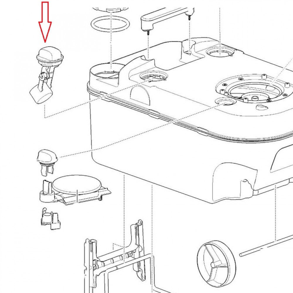 Thetford C220 Float Arm kopen? 123kampeerwereld.nl 123kampeerwereld.nl