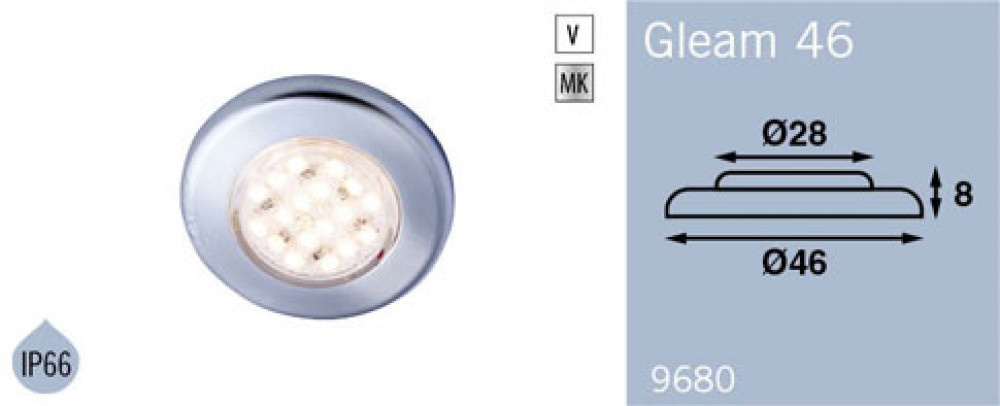 Frilight Opbouwspot Glean 46 LED Wit Frilight Opbouwspot Glean 46 LED Wit