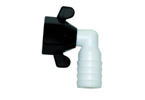 Shurflo Aansluitnippel gebogen, slangaansluiting 10mm