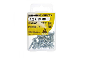 Deltafix Zelfborende Schroef Verzinkt 4.2x19mm Set 22st