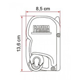 Fiamma F45S 260 VW T5/T6 M/T Deep Black-Royal Grey Fiamma F45S 260 VW T5/T6 M/T Deep Black-Royal Grey