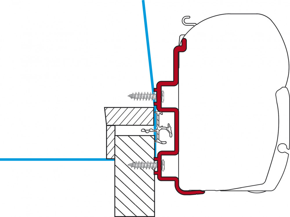 Fiamma Hymer Exsis Adapter <2005 300 F45 Fiamma Hymer Exsis Adapter <2005 300 F45