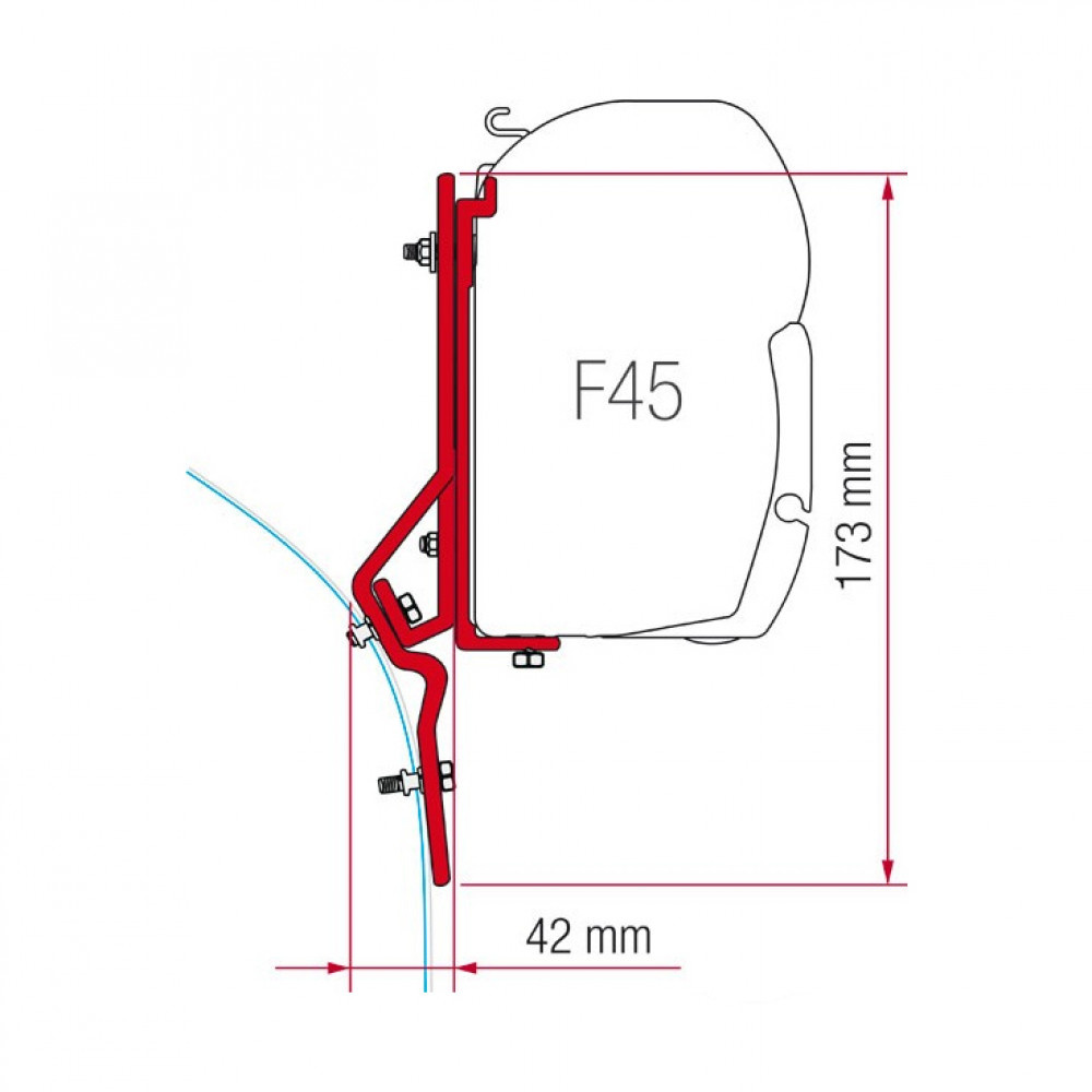 Fiamma Ducato<1994/Renault Master >03/1998 Kit H1/H2 F45 Fiamma Ducato<1994/Renault Master >03/1998 Kit H1/H2 F45