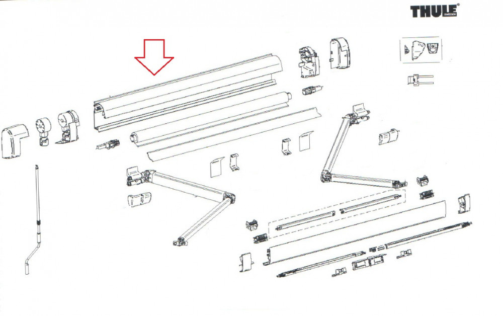 Thule Main Housing 5200 4.00 Wit Thule Main Housing 5200 4.00 Wit