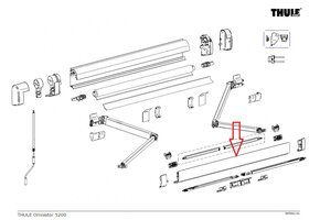 Thule Lead Rail 5200 4.00 Wit