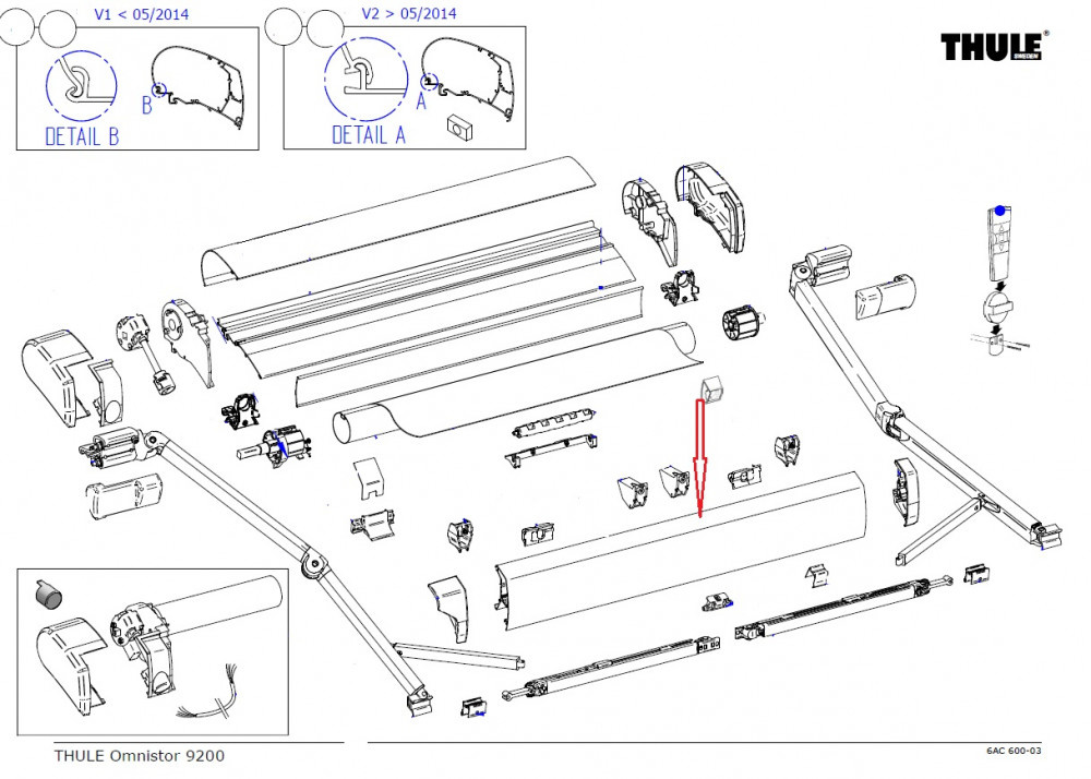 Thule Lead Rail 9200 5.00 Wit Thule Lead Rail 9200 5.00 Wit