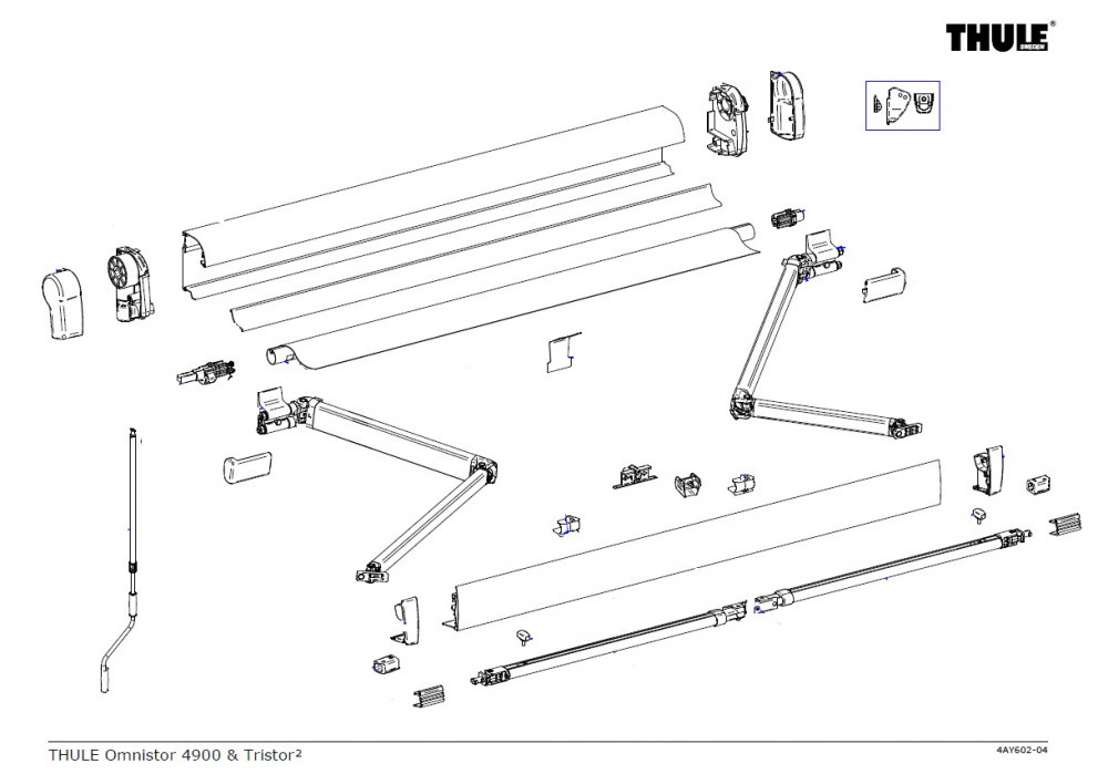 Thule Support Arm Oval 4900 3.50/4.50 Thule Support Arm Oval 4900 3.50/4.50