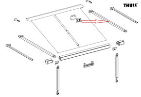 Thule Rafter Arm Assy RH 1200 2.30