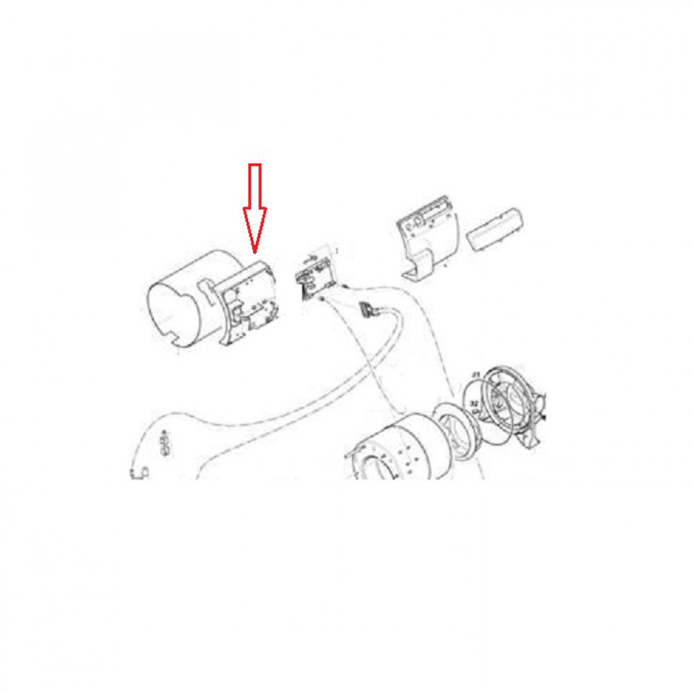 (36)Behuizing electronika. Achterzijde.
