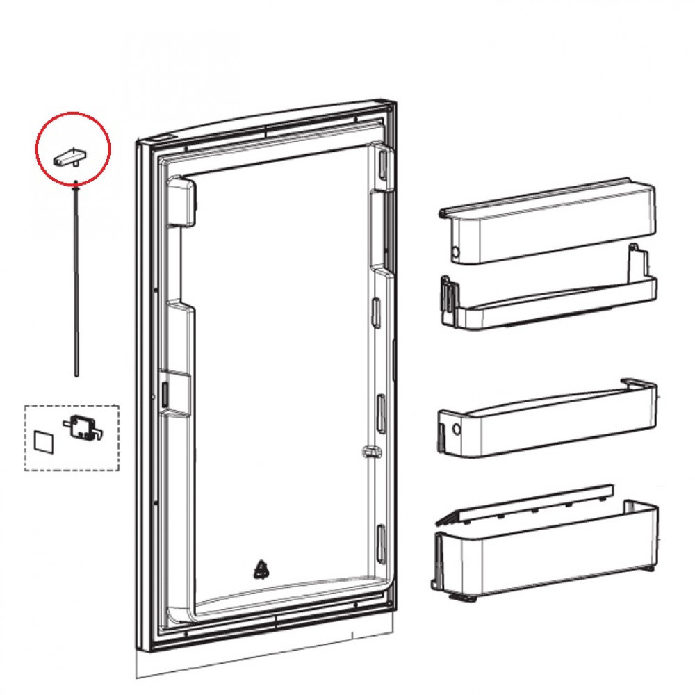 Dometic RMS8550 Knop Deurvergrend. Recht Scharnier Dometic RMS8550 Knop Deurvergrend. Recht Scharnier