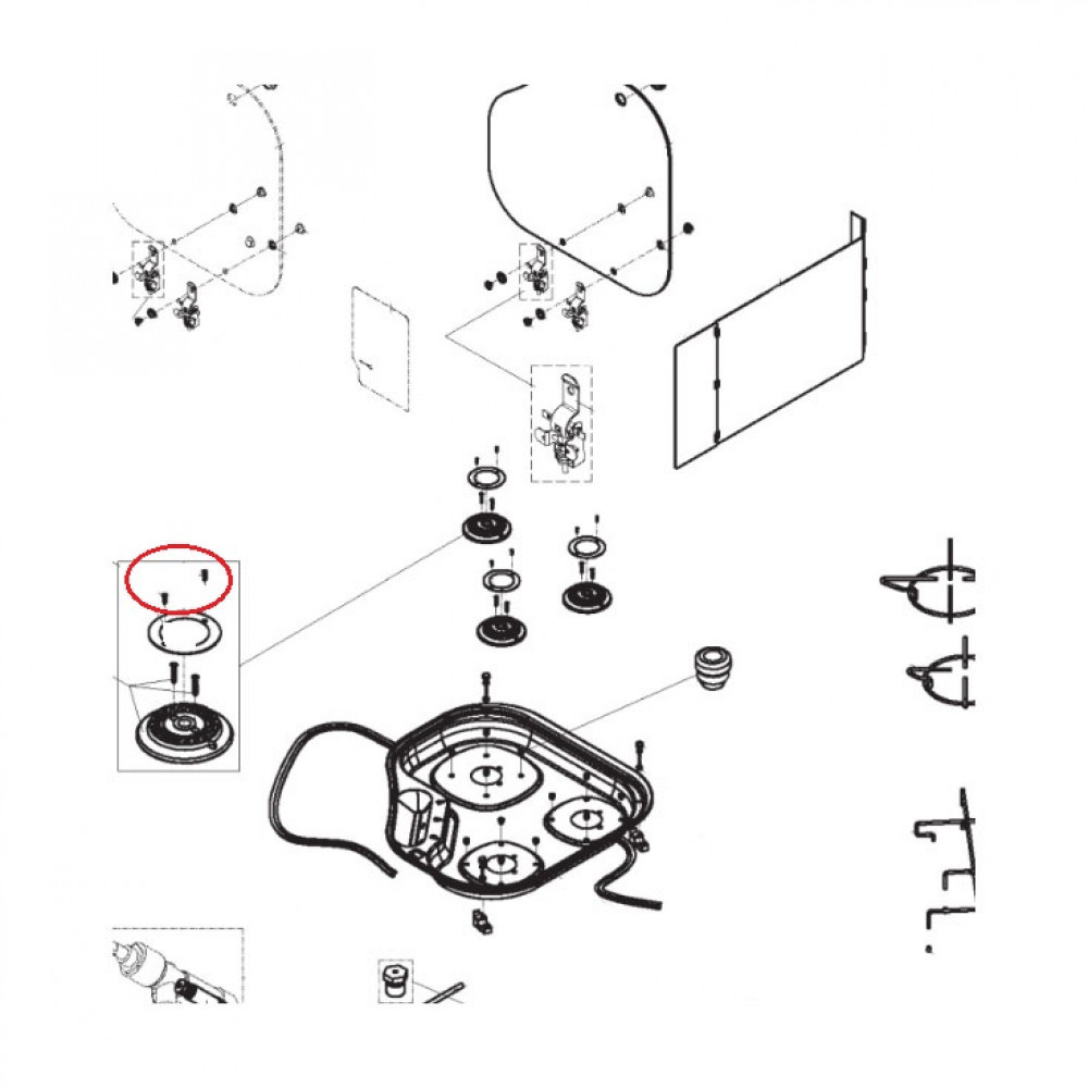 Dometic CE04-DF Schroeven Branderdeksel 6st.