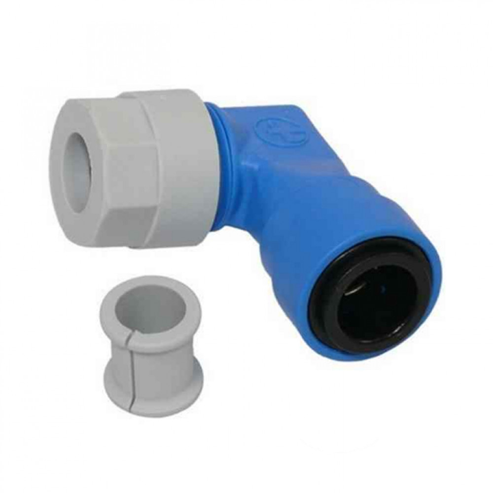 Truma Aansluiting Haaks J.G Blauw 12mm Truma Aansluiting Haaks J.G Blauw 12mm