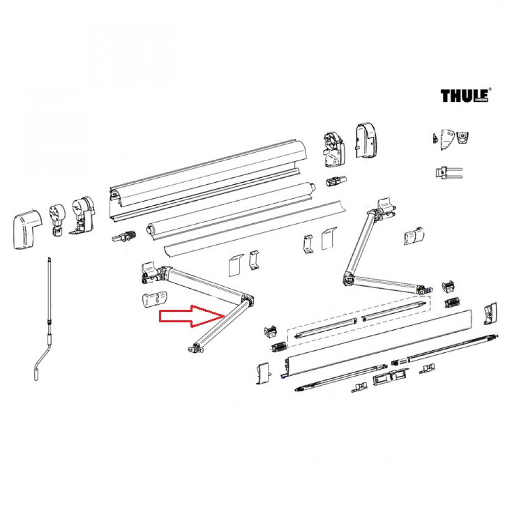 Thule LH Spring Arm Compleet 5200 2.60mtr